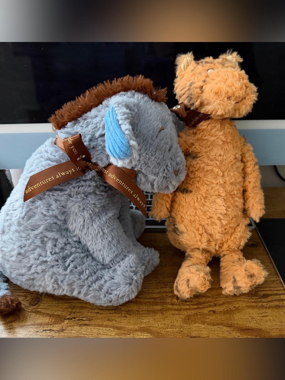 Disney Plush Elephant & Tiger Duo - Gray and Orange